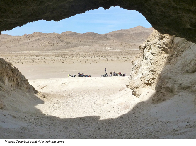 Mojave Desert and Rawhyde motorocycle camp